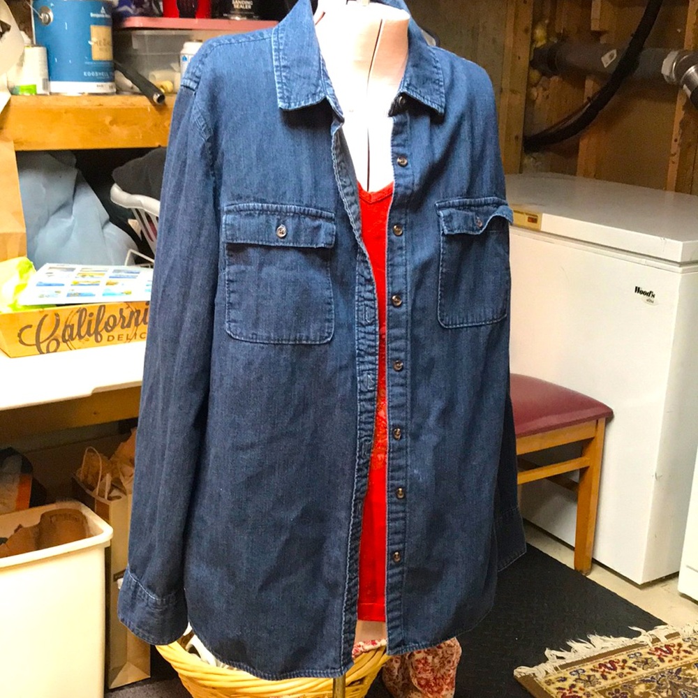Blue Jean Blouse L. 100% Cotton.